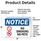 Signmission No Smoking No Pets Sign, Vinyl Decal, 7in W x 5in L, 2PK OS-2PACK-NS-D-57-L-14806 - alternate 4